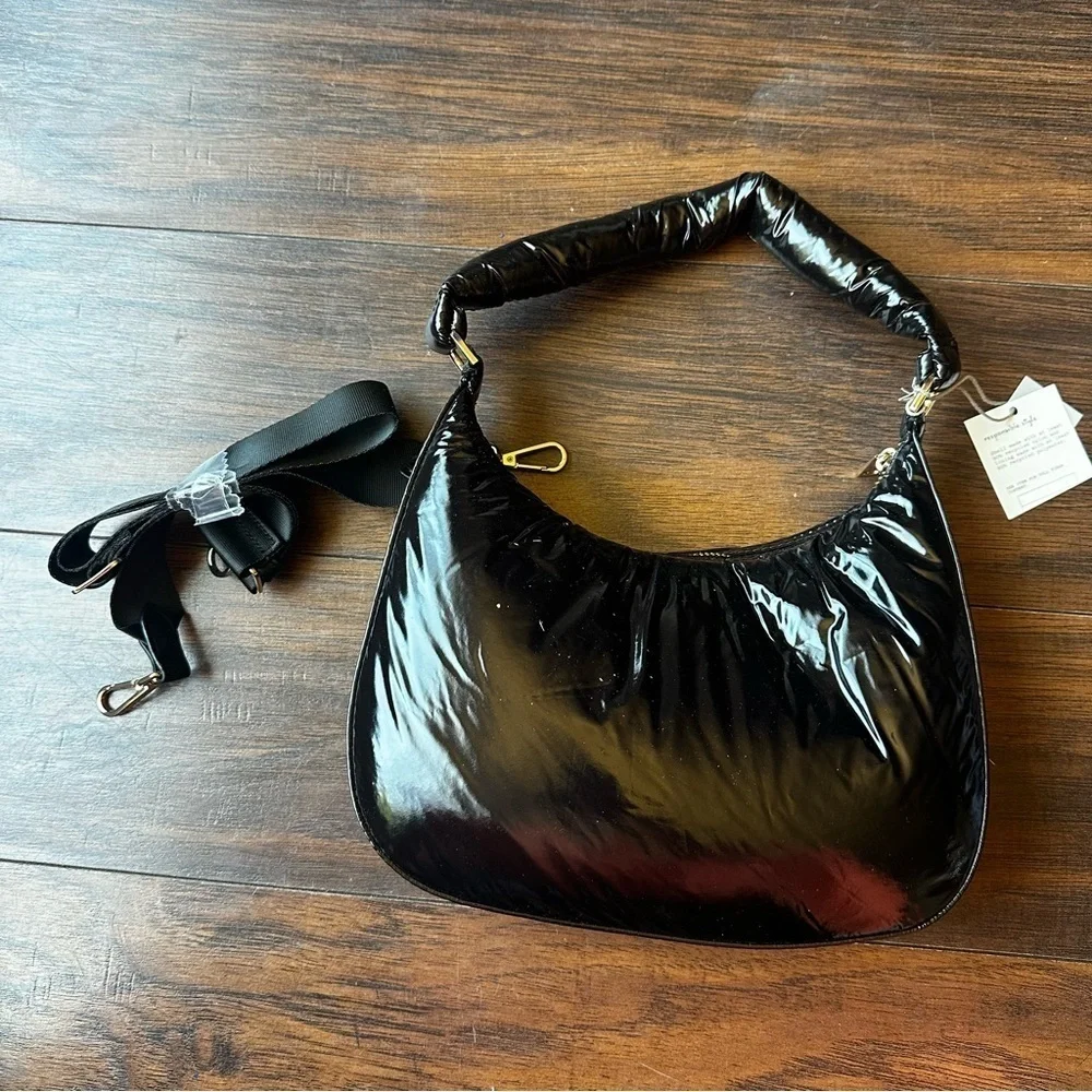 A New Day Faux Leather Modern Shoulder Bag